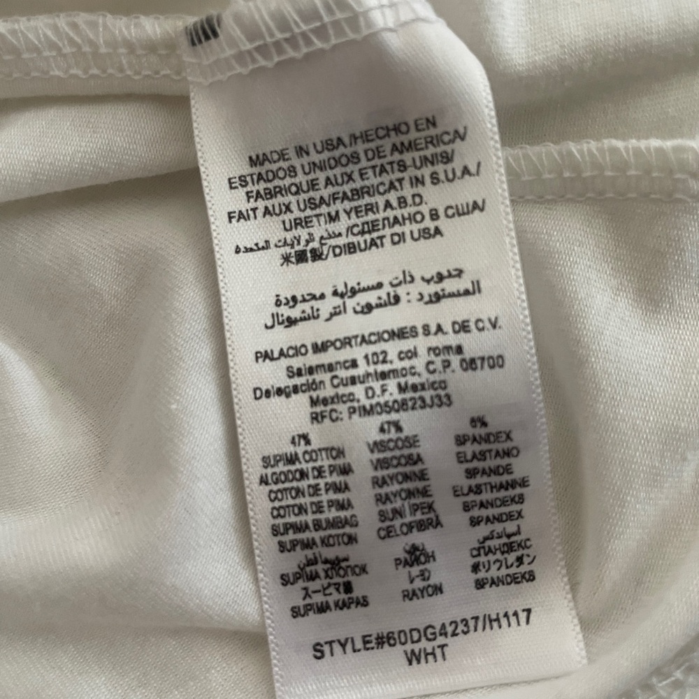 Bebe White Graphic Tee Rhinestones - Picture 2 of 2